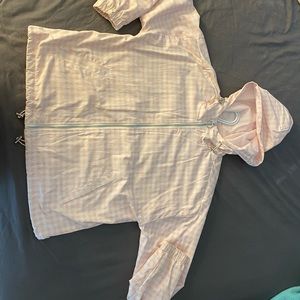Pink and white checkered jacket